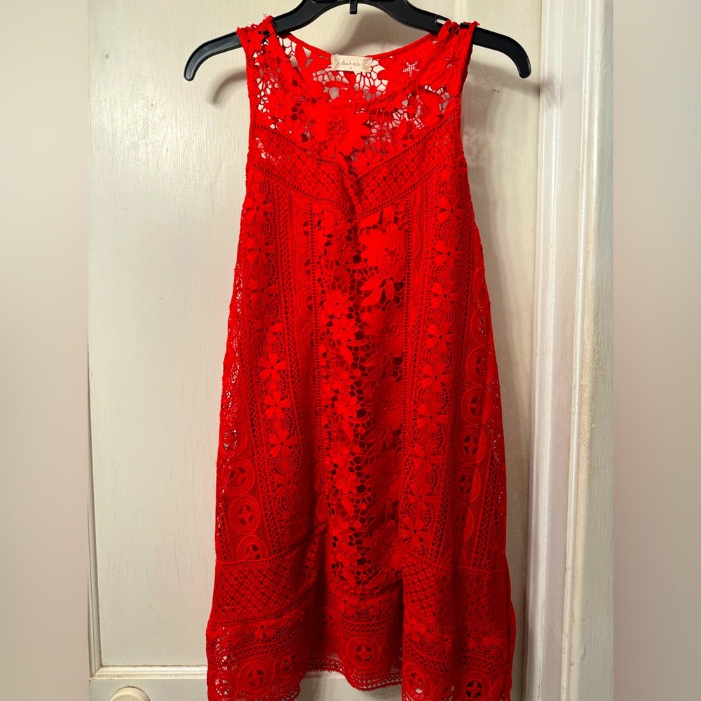 Altar’d State Red Lace Dress - Medium